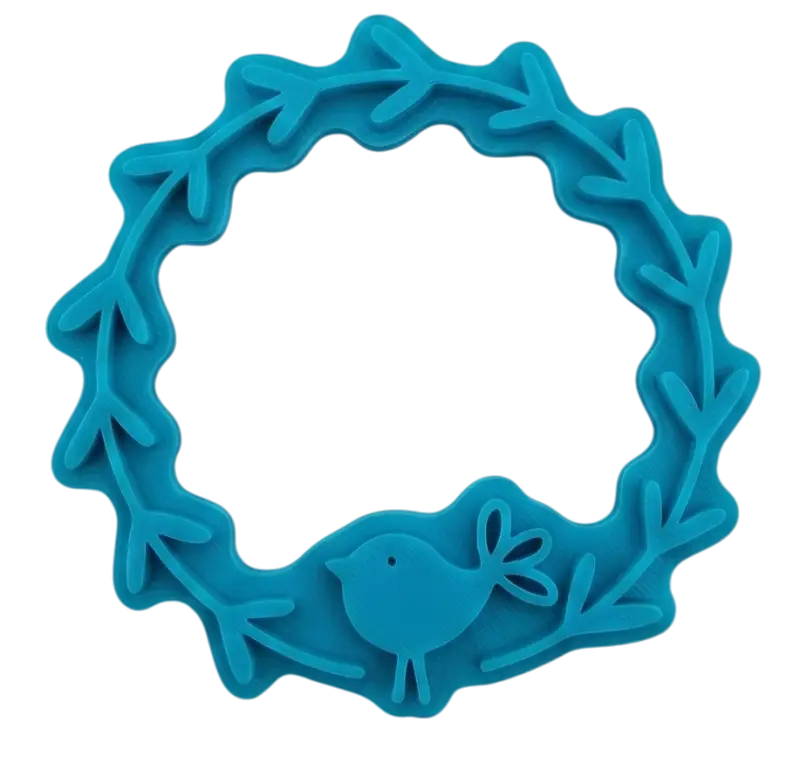 Keramikstempel ’Frühlingskranz Vögelchen’ – Ostermotiv für Ton - osterstempel