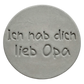 Präziser Abdruck im Ton mit dem Schriftzug 'Ich hab dich lieb Opa'. Ein idealer Keramikstempel für persönliche Geschenke von Enkelkindern zum Geburtstag oder zu Weihnachten.
