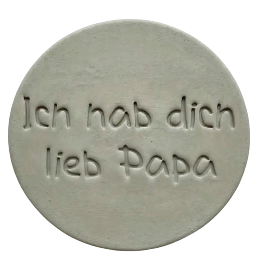Keramikstempel ’Ich hab dich lieb Papa’ – Töpferbedarf für Vatertag & DIY Geschenke - Spruchstempel