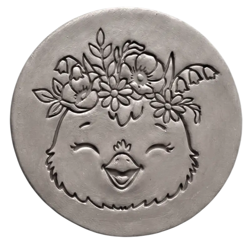 Keramikstempel ’Küken lachend’ – Niedliches Ostermotiv (12cm - 19cm) - osterstempel
