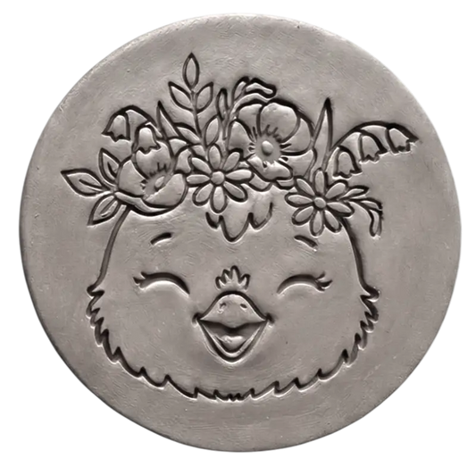 Keramikstempel ’Küken lachend’ – Niedliches Ostermotiv (12cm - 19cm) - osterstempel
