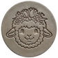 Keramikstempel ’Lamm Sanft’ – Frühlingshafter Blumenkranz (12cm - 19cm) - osterstempel