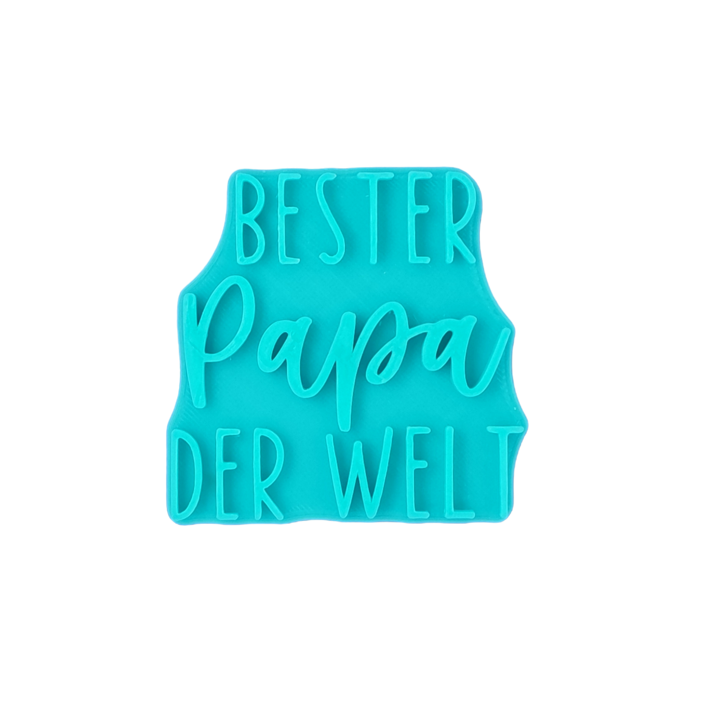 Detailreicher Stempel „Bester Papa der Welt“ für Ton. Hochwertiger Keramikstempel von MinseArt für präzise Konturen – die perfekte Töpfer-Idee für handgefertigte Geschenke zum Vatertag und dein nächstes Projekt.