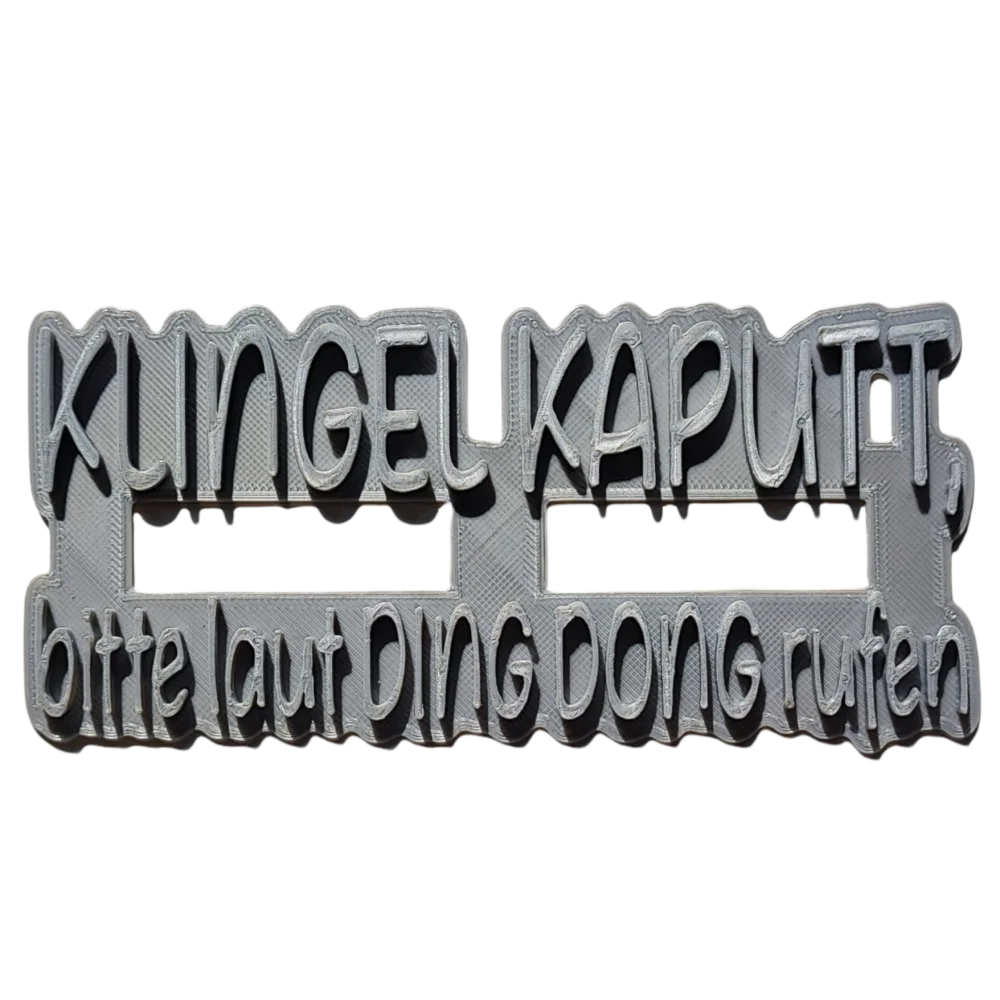 Klingel kaputt bitte laut DING DONG rufen - Stempel - Minseart
