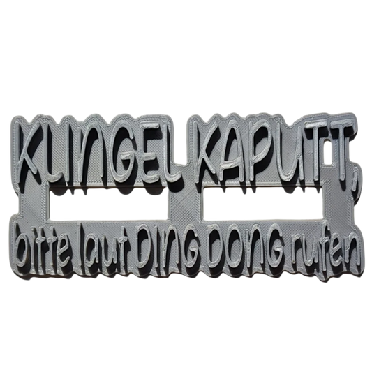 Klingel kaputt bitte laut DING DONG rufen - Stempel - Minseart