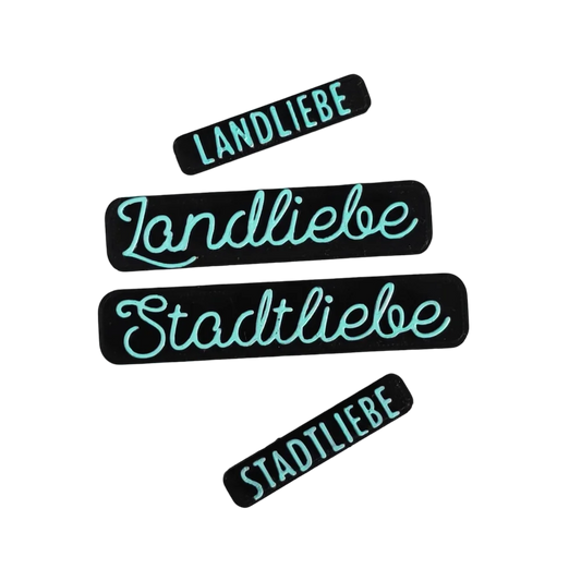 Landliebe oder Stadtliebe - Stempel - Spruchstempel