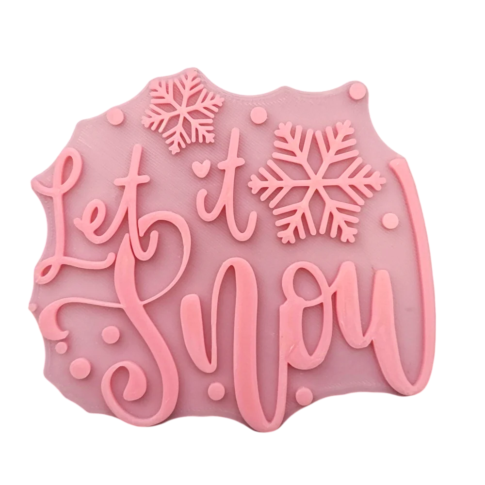 Let it snow - Prägestempel - Spruchstempel