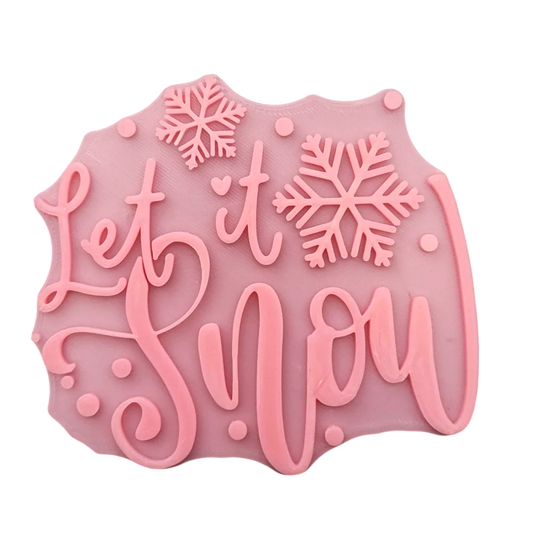 Let it snow - Prägestempel - Spruchstempel