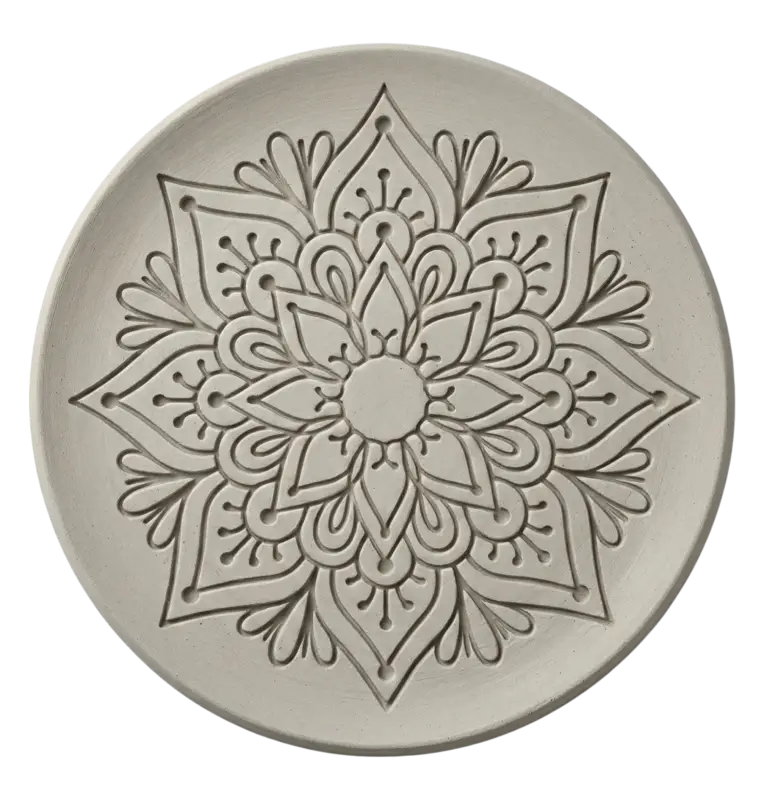 Mandala Stempel „Nalini“ | Großer Keramikstempel Prägestempel (14-20 cm) - Mandalastempel
