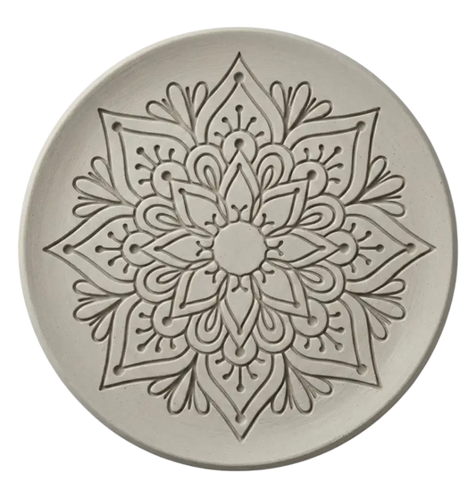 Mandala Stempel „Nalini“ | Großer Keramikstempel Prägestempel (14-20 cm) - Mandalastempel
