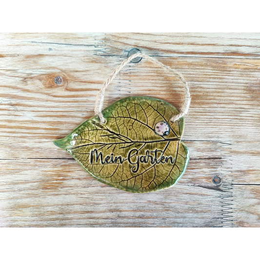 Mein Garten -Keramikschild
