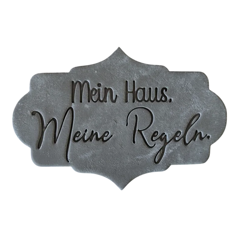 Mein Haus meine Regeln - Töpferstempel - Spruchstempel