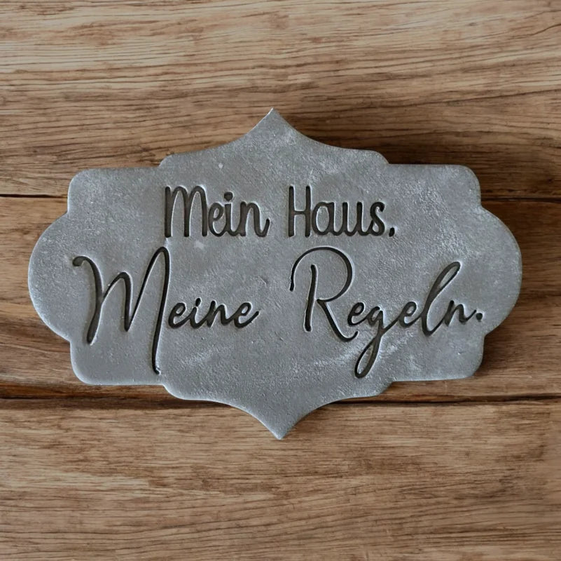 Mein Haus meine Regeln - Töpferstempel - Spruchstempel