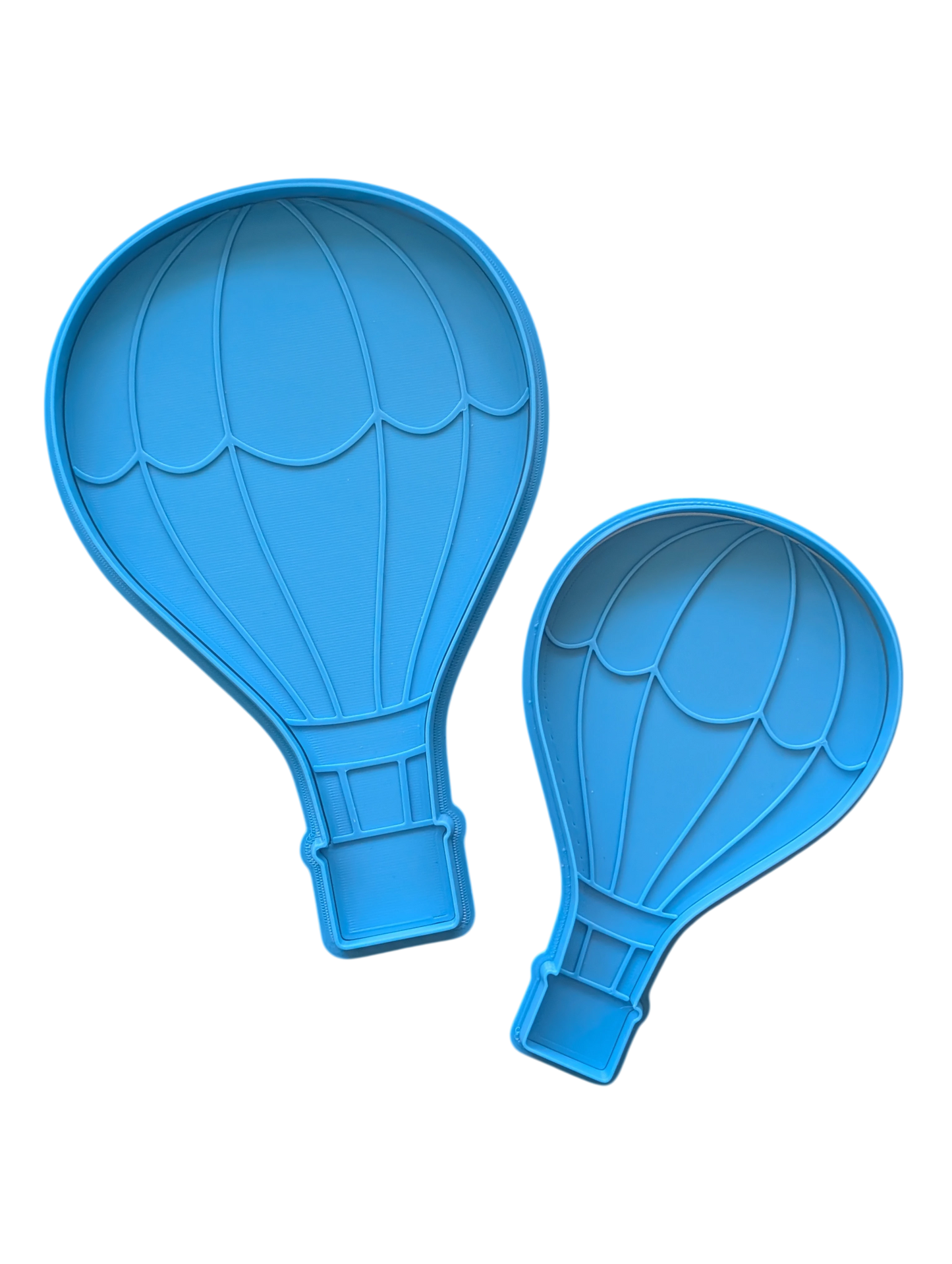 Draufsicht auf den Heißluftballon-Tonstempel. Ein wunderschönes Motiv für zauberhafte Dekorationen im Kinderzimmer, für Mobiles oder als Geschenk zur Geburt.