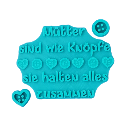 Mütter sind wie Knöpfe sie halten alles zusammen  - Stempel - Minseart