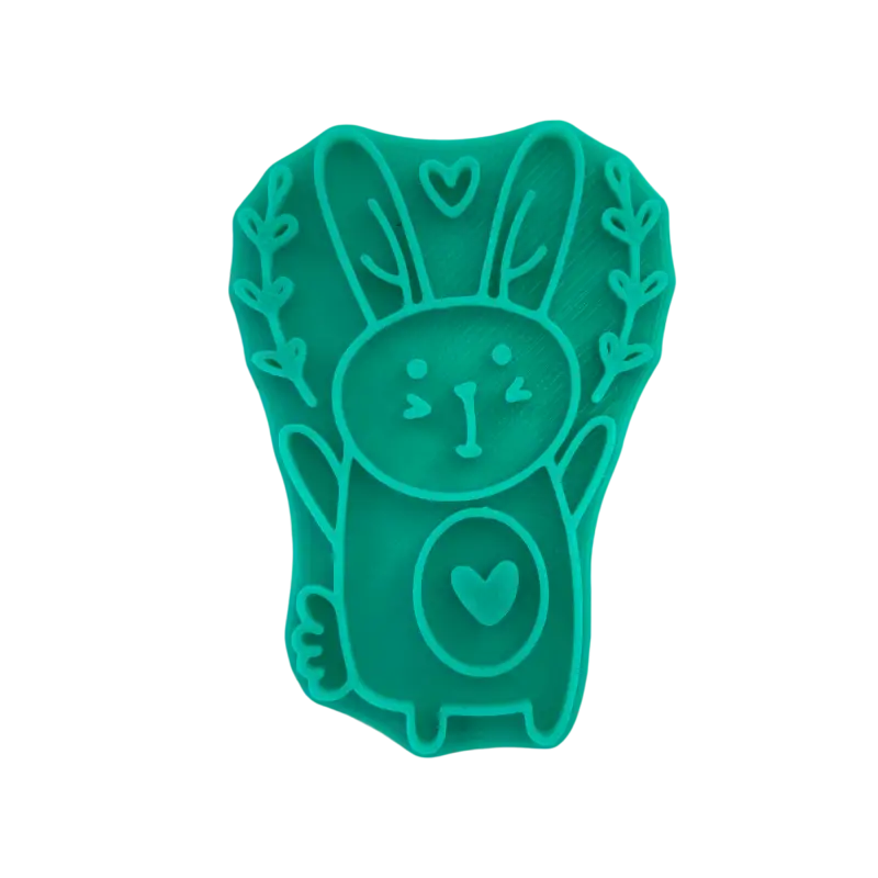 Niedliches Hasenpaar - Hase mit Zweigen - osterstempel