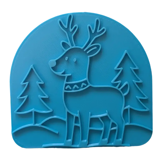 Niedliches Rentier - Keramikstempel Prägestempel - Spruchstempel