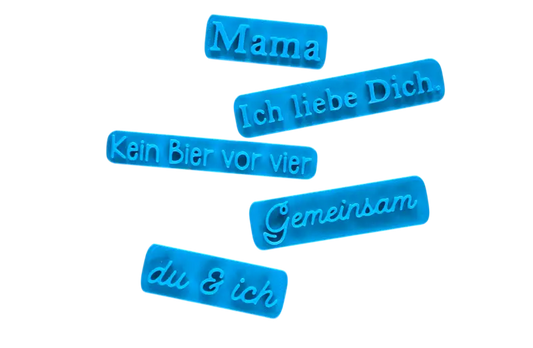 Personalisierter Töpferstempel mit Wunschtext – Signaturstempel für Ton & Polymer Clay - Spruchstempel