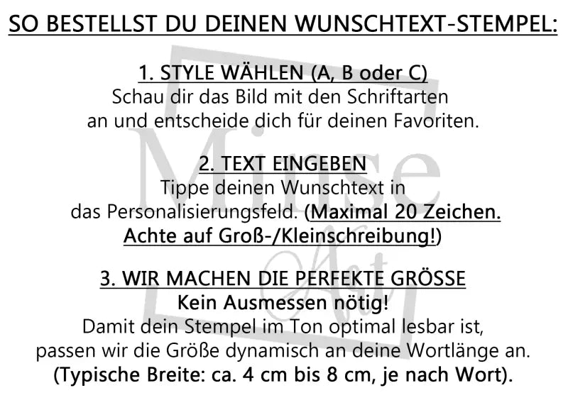 Personalisierter Töpferstempel mit Wunschtext – Signaturstempel für Ton & Polymer Clay - Spruchstempel