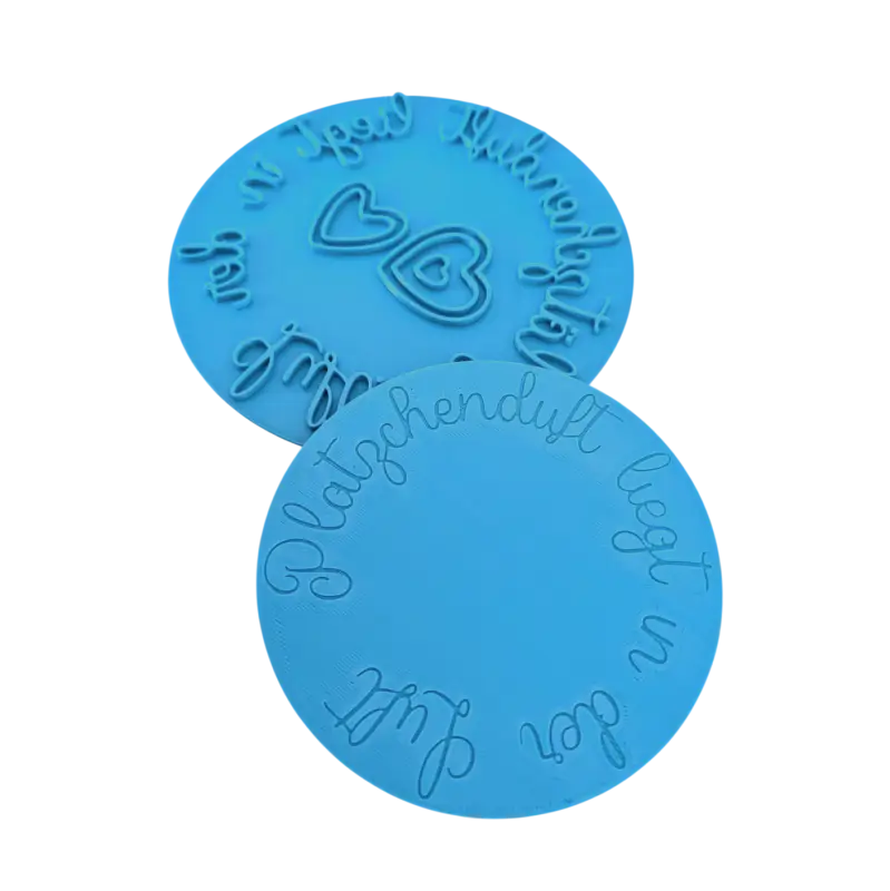 Plätzchenduft liegt in der Luft - Keramikstempel Prägestempel - Spruchstempel