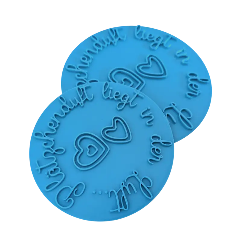 Plätzchenduft liegt in der Luft - Keramikstempel Prägestempel - Spruchstempel