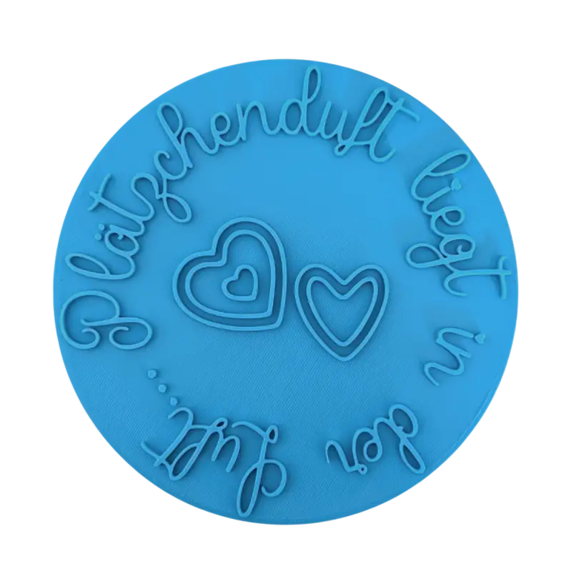 Plätzchenduft liegt in der Luft - Keramikstempel Prägestempel - Spruchstempel