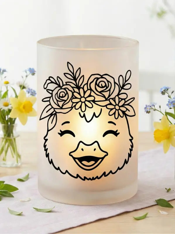 Plotterdatei Entchen „Blumiges Entchen“ – SVG DXF PNG