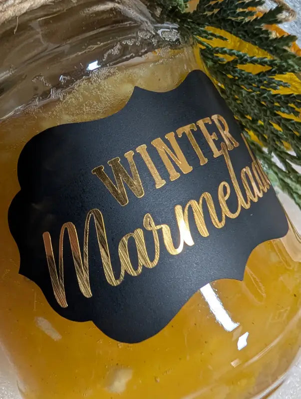 Plotterdatei ’Winter Marmelade’ - Etikettenvorlage SVG PDF PNG