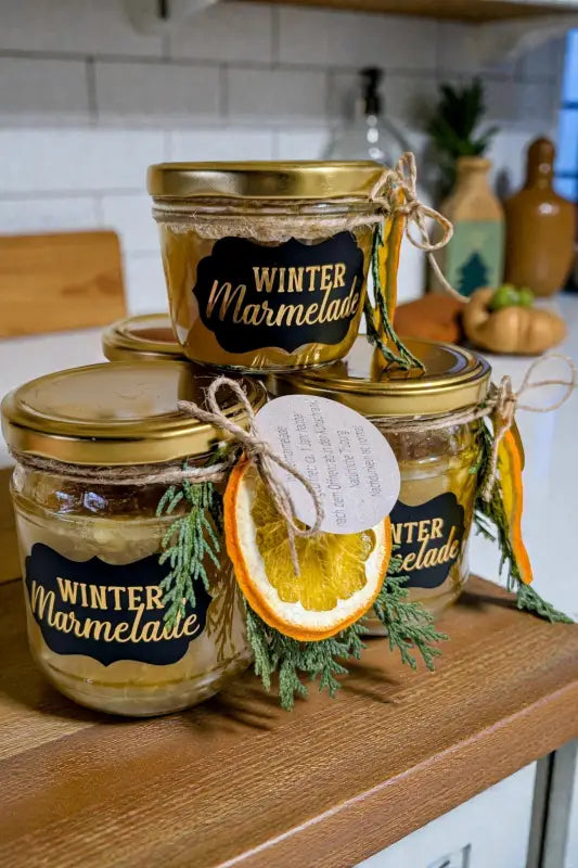 Plotterdatei ’Winter Marmelade’ - Etikettenvorlage SVG PDF PNG