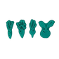 Rüben / Wurzelgemüse Stempel 4er Set - osterstempel