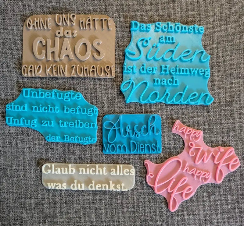 Schlagfertige Sprüche Set - Stempel B-Ware / 2te Wahl