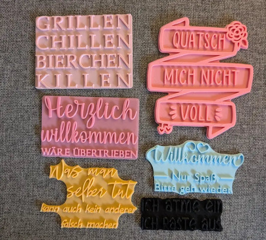 Schlagfertige Sprüche Set - Stempel B-Ware / 2te Wahl