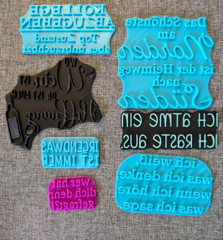 Schlagfertige Sprüche Set - Stempel B-Ware / 2te Wahl