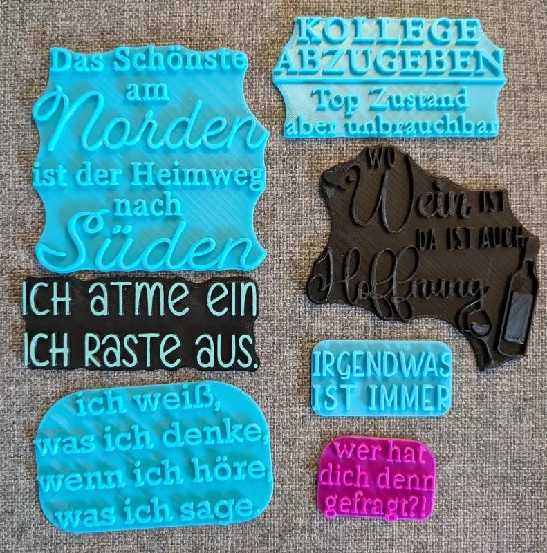 Schlagfertige Sprüche Set - Stempel B-Ware / 2te Wahl