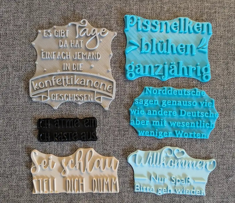 Schlagfertige Sprüche Set - Stempel B-Ware / 2te Wahl