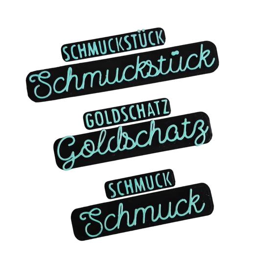 Schmuckstück Goldschatz oder Schmuck - Stempel - Spruchstempel
