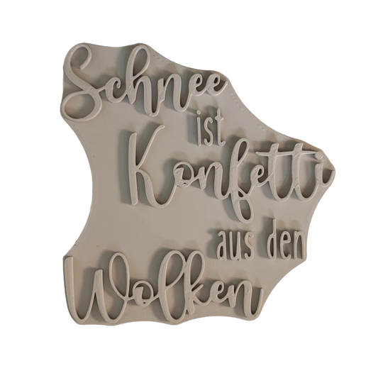 Schnee ist Konfetti aus den Wolken - Stempel - Spruchstempel