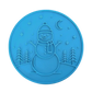 Schneemann bei Nacht - Keramikstempel Prägestempel - Spruchstempel