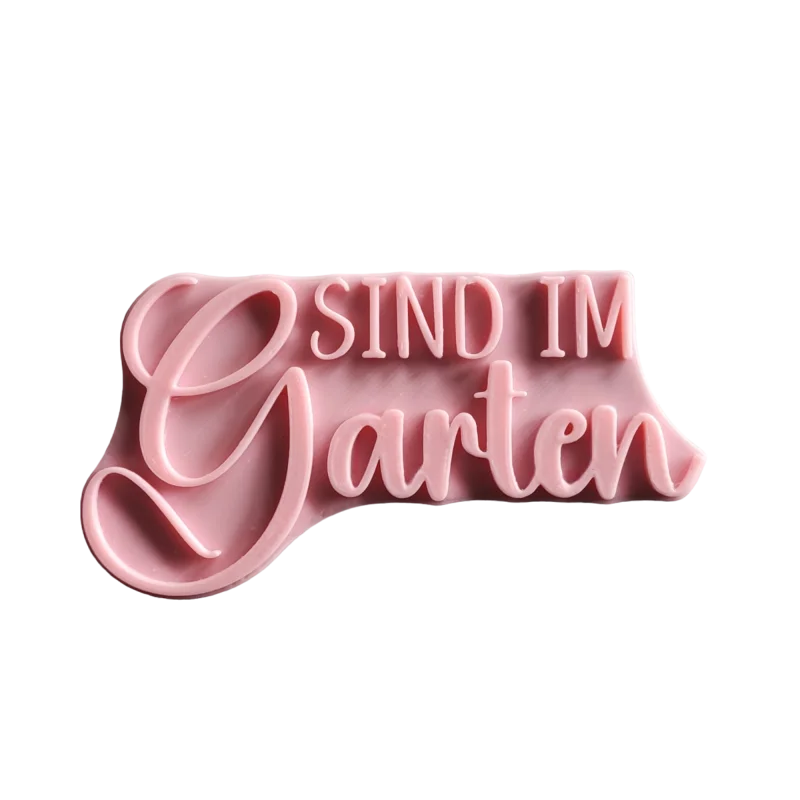 Sind im Garten - Stempel - Spruchstempel