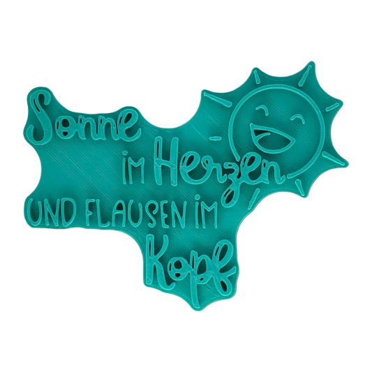 Sonne im Herzen und Flausen im Kopf - Stempel - Minseart