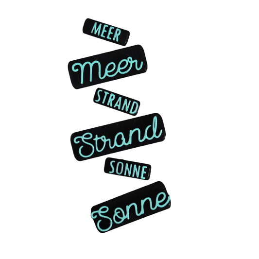 Sonne Strand und Meer - Stempel - Spruchstempel