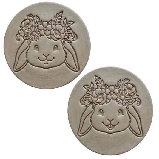 Spar-Set: 2x XL Keramikstempel ’Oster-Duo’ – Lachend & Sanft - osterstempel