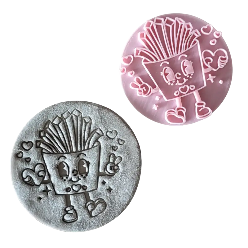 Spazierende Pommes - Stempel - Bildliche Stempel
