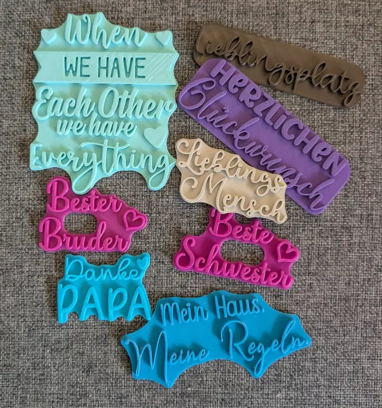 Spruch Set - Stempel B-Ware / 2te Wahl