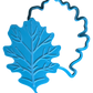 Kombiniertes Set aus Eichenblatt-Ausstecher und passendem Stempel für Ton. Ideal zum schnellen Erstellen von dekorativen Wandanhängern oder Türschildern.