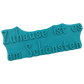 Türkisfarbener Keramikstempel Zuhause ist es am Schönsten. Hochwertiger Töpferbedarf für klare und saubere Textprägungen in Ton und lufttrocknenden Massen.
