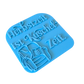Nahaufnahme der tiefen und präzisen Konturen des blauen Herbst-Stempels von MinseArt für saubere Abdrücke im Ton.
