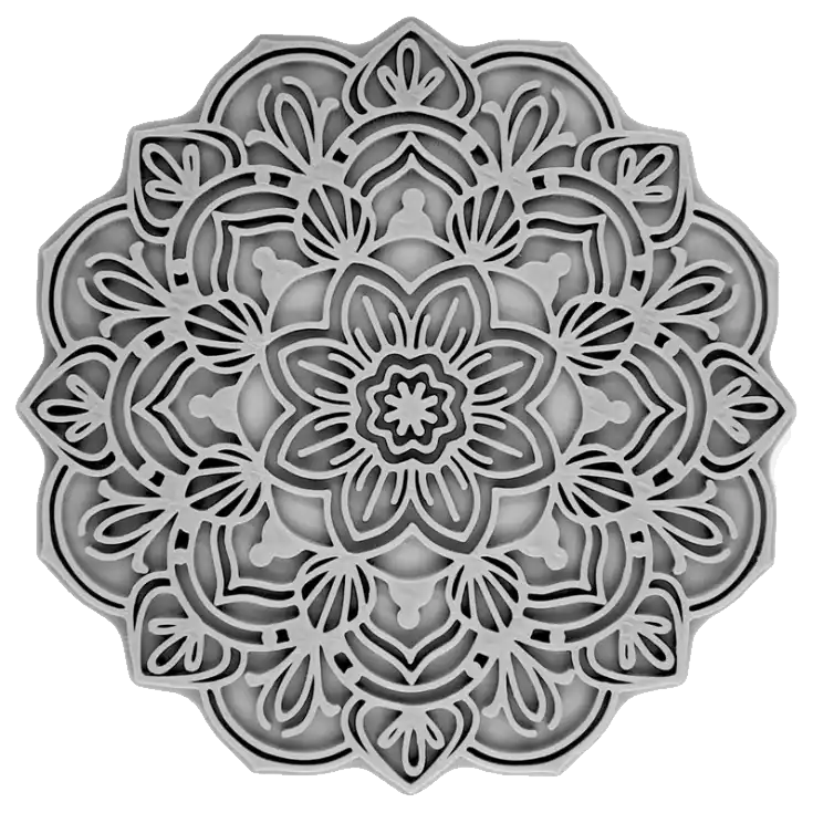 Komplexes graues Mandala-Design