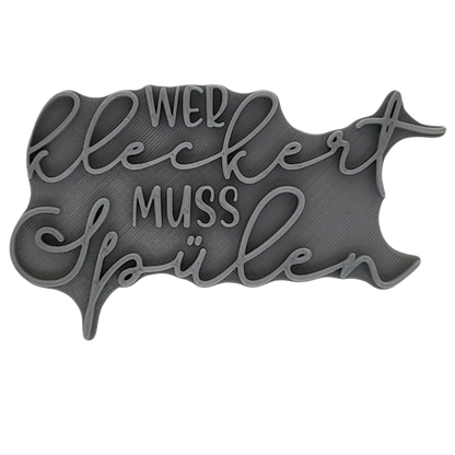 Wer kleckert muss spülen - Stempel - Minseart