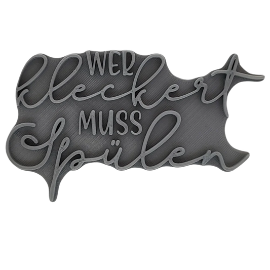 Wer kleckert muss spülen - Stempel - Minseart